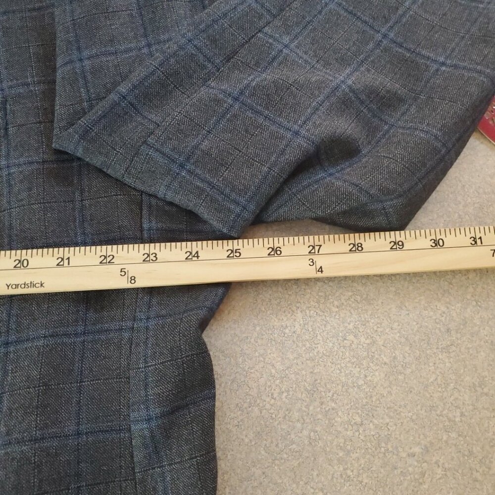 Ralph Ralph Lauren Suit Jacket Sport Coat Blazer 50L Blue Windowpane Wool - Picture 9 of 15